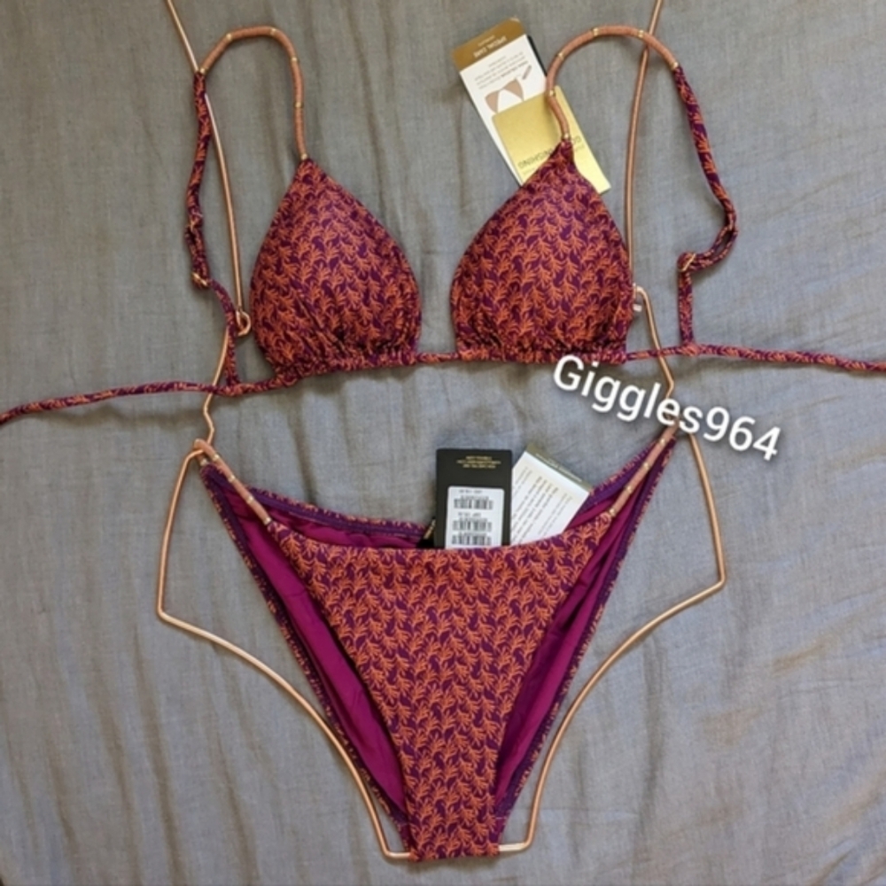 Vix Luri Nic Bikini Set in Plum Drape